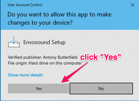 click yes